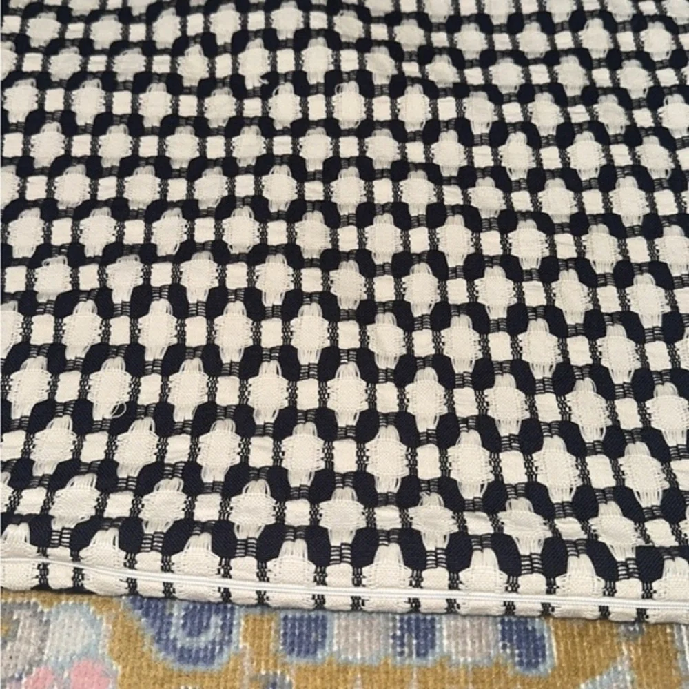 Crate & Barrel‎ Tahona Obsidian Textured Tassels Pillow Cover Sham 23